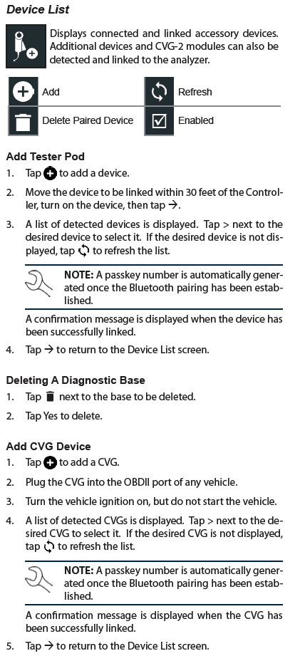 Device List Settings